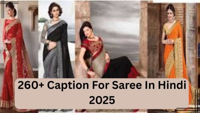 260+ Caption For Saree In Hindi 2025